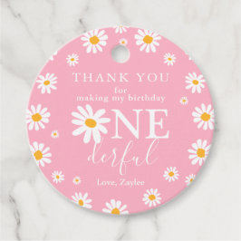 Wild One 1st Birthday Party Boho Retro Daisy Bedankjes Labels
