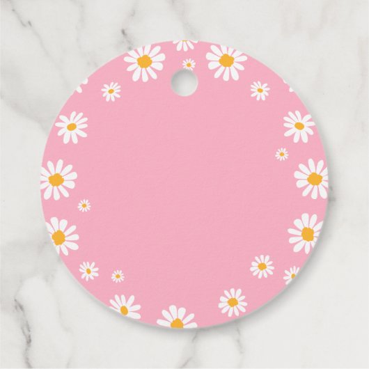 Wild One 1st Birthday Party Boho Retro Daisy Bedankjes Labels (Achterkant)