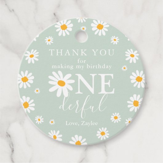 Wild One 1st Birthday Party Boho Retro Daisy Favor Bedankjes Labels (Voorkant)