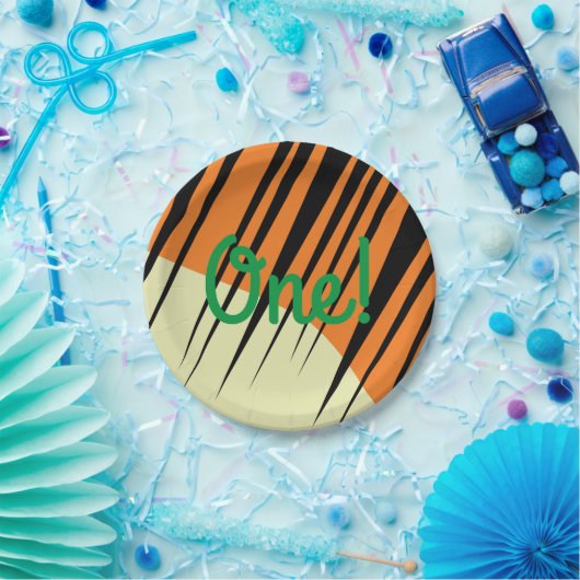 Wild One 1st Birthday Party Safari Papieren Bordje (Feest)