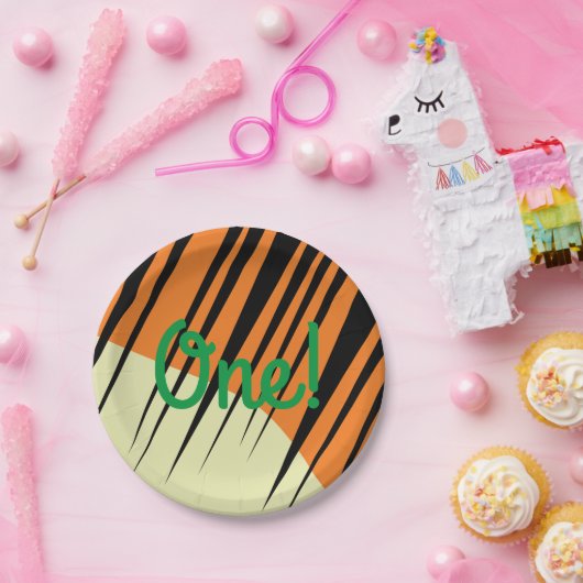 Wild One 1st Birthday Party Safari Papieren Bordje (Feest)