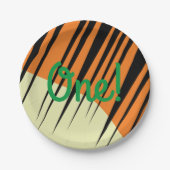 Wild One 1st Birthday Party Safari Papieren Bordje (Voorkant)