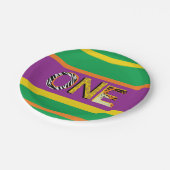 Wild One 1st Birthday Party Safari Papieren Bordje (Gekanteld)