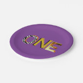 Wild One 1st Birthday Party Safari Papieren Bordje (Gekanteld)