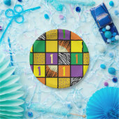 Wild One 1st Birthday Party Safari Papieren Bordje (Feest)