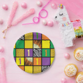 Wild One 1st Birthday Party Safari Papieren Bordje (Feest)