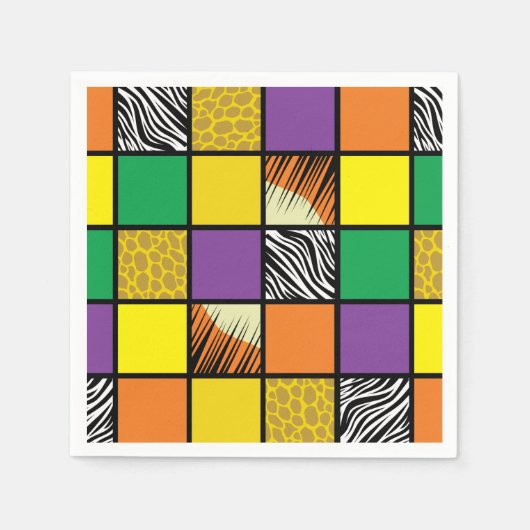 Wild One 1st Birthday Party Safari Servet (Voorkant)