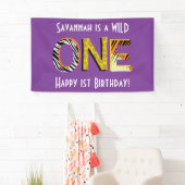 Wild One 1st Birthday Party Safari Spandoek (Insitu)