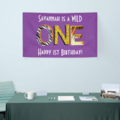 Wild One 1st Birthday Party Safari Spandoek (Beurs)