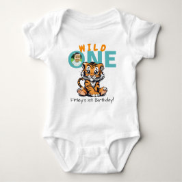 Wild ONE 1st Birthday & Schattige Tiger Afbeelding Romper