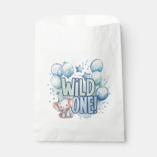 Wild One 1st Birthday Waterverf Bedankzakje (Voorkant)