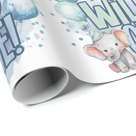 Wild One 1st Birthday Waterverf Cadeaupapier (Rol Hoek)