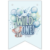 Wild One 1st Birthday Waterverf Vlaggetjes (Tweede vlag)