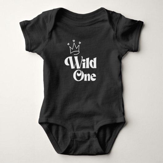 Wild One 1st Birthday Wilde Dingen Baby T-Shirt (Voorkant)