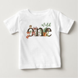 Wild One 1st Birthday Woodland Animals T shirt