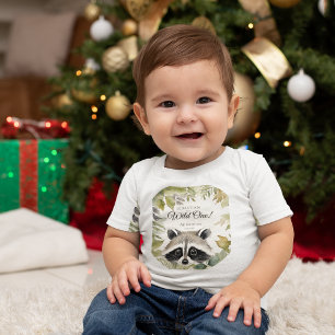Wild One 1st Birthday Woodland Raccoon