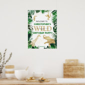 Wild One 1st Oerwoud Safari Birthday Welkom Poster (Keuken)