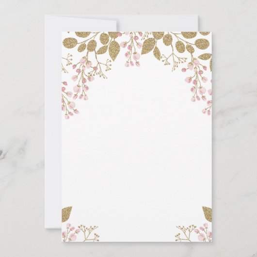 Wild One 1st Roze en Gouden Verjaardag Meisje Kaart (Achterkant)