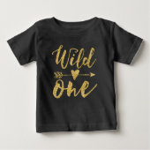 Wild One | 1ste verjaardag zwart-wit en Golden (Voorkant)