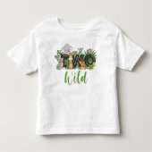 Wild One 2e verjaardag safari Party Toddler Kinder Shirts (Voorkant)
