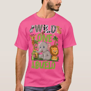 Wild One Abuelo Zoo Birthday Safari Oerwouden T-shirt