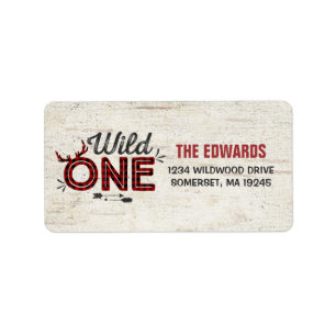 Wild One Adresetiketten Wild One Party Etiket
