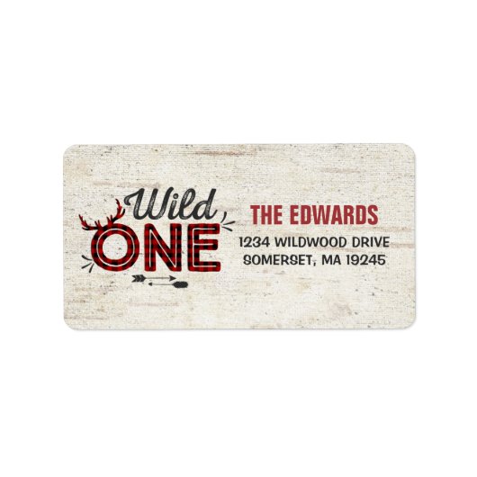 Wild One Adresetiketten Wild One Party Etiket (Voorkant)