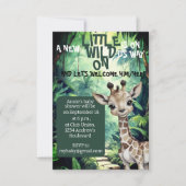 Wild One Adventure: Baby shower met safari-thema Kaart (Voorkant)