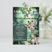 Wild One Adventure: Baby shower met safari-thema Kaart (Staand voorkant)