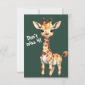 Wild One Adventure: Baby shower met safari-thema Kaart (Achterkant)