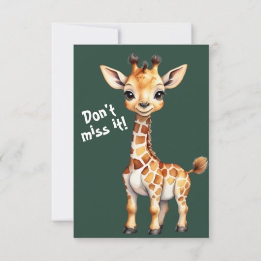 Wild One Adventure: Baby shower met safari-thema Kaart (Achterkant)