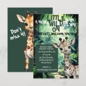 Wild One Adventure: Baby shower met safari-thema Kaart (Voorkant / Achterkant)