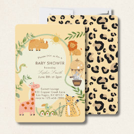 Wild One Adventure wacht op Baby shower afgerond Kaart