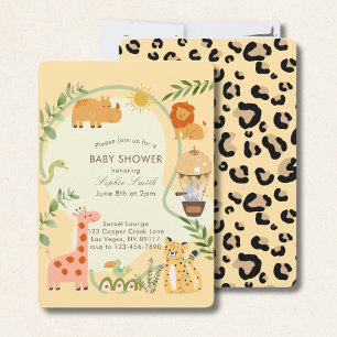 Wild One Adventure wacht op Baby shower afgerond Kaart