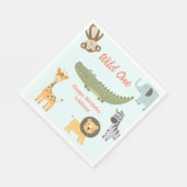 Wild One African Safari Animals 1e verjaardag Servet (Hoek)