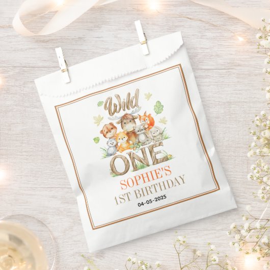 Wild One Animal 1st Birthday Party | Safari Jungle Bedankzakje (Geknipt)