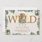 Wild One Animal Guepard Baby Boy 1e verjaardag Kaart (Voorkant)