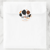 Wild One Animal Pattern Modern Birthday Sticker (Tas)