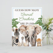 Wild One Animal Safari Animal Cracker Sign (Staand voorkant)