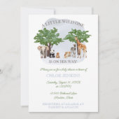 Wild One Animal Safari Baby shower Kaart (Voorkant)