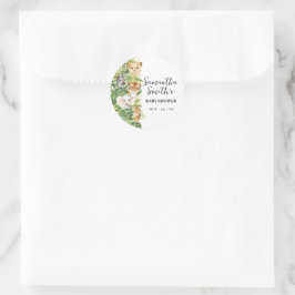 Wild One Animal Safari Baby shower Ronde Sticker