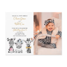 Wild One Animal Safari Baby's 1e verjaardag Foto