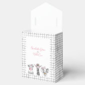 Wild One Animal Safari Zwart Wit Roze Verjaardag Bedankdoosjes (Geopend)