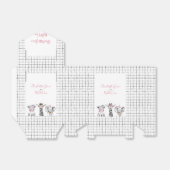 Wild One Animal Safari Zwart Wit Roze Verjaardag Bedankdoosjes (Uitgevouwen)