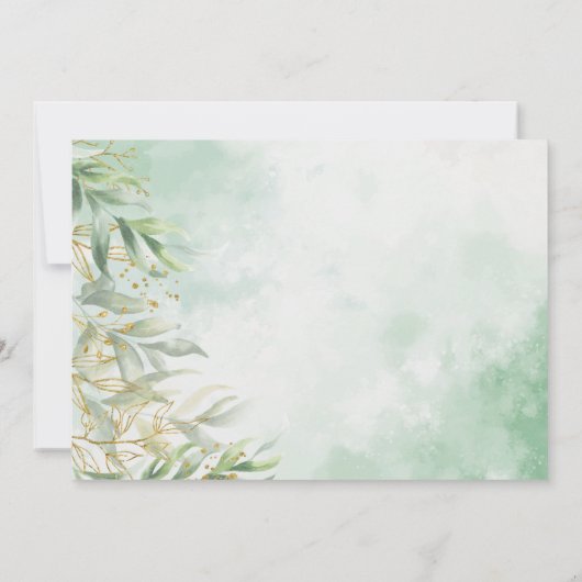 Wild One Animals Greenery Gold Safari 1 zaterdag Kaart (Achterkant)