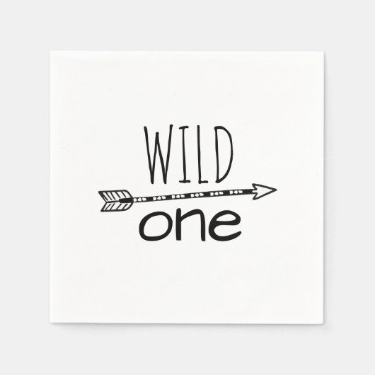 Wild One Arrow Eerste Verjaardag Papier Servet (Voorkant)
