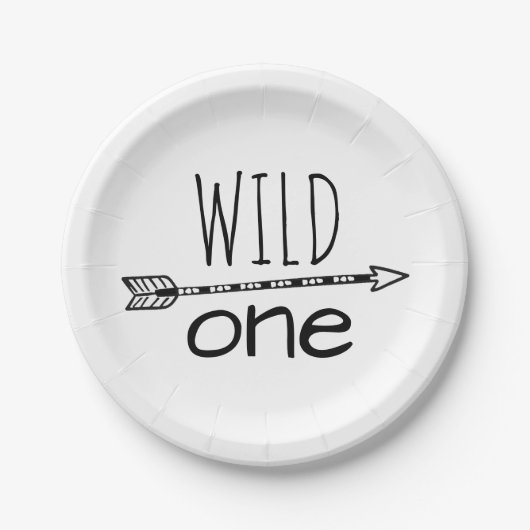 Wild One Arrow eerste verjaardagspapier Bord (Voorkant)