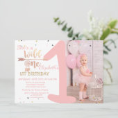 Wild One, Arrows, Dream Catcher je foto Birthday Kaart (Staand voorkant)