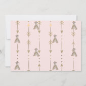 Wild One, Arrows, Tent, Flowers, Boho Birthday Kaart (Achterkant)