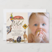 Wild One Australian Animals Foto 1e verjaardag Kaart (Voorkant)